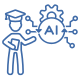 People, AI and Process icons
